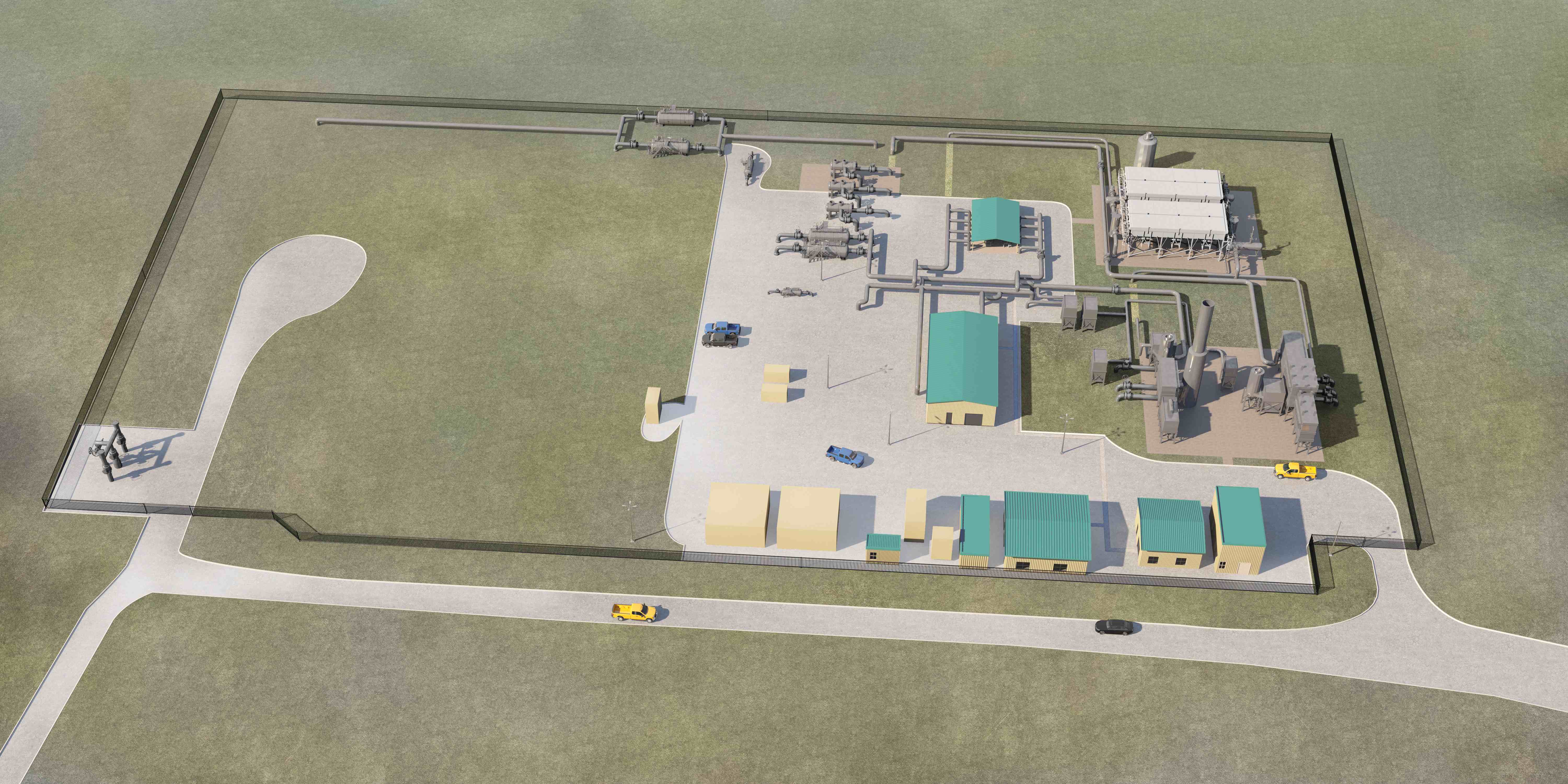 LNG Compressor Station-5-1-Exterior-Aerial-Daytime
